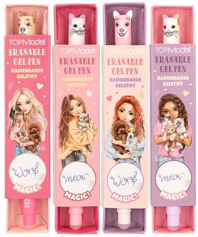 Top Model Στυλό Erasable Gel Fur Ever Friends-4 Σχέδια-1Τμχ