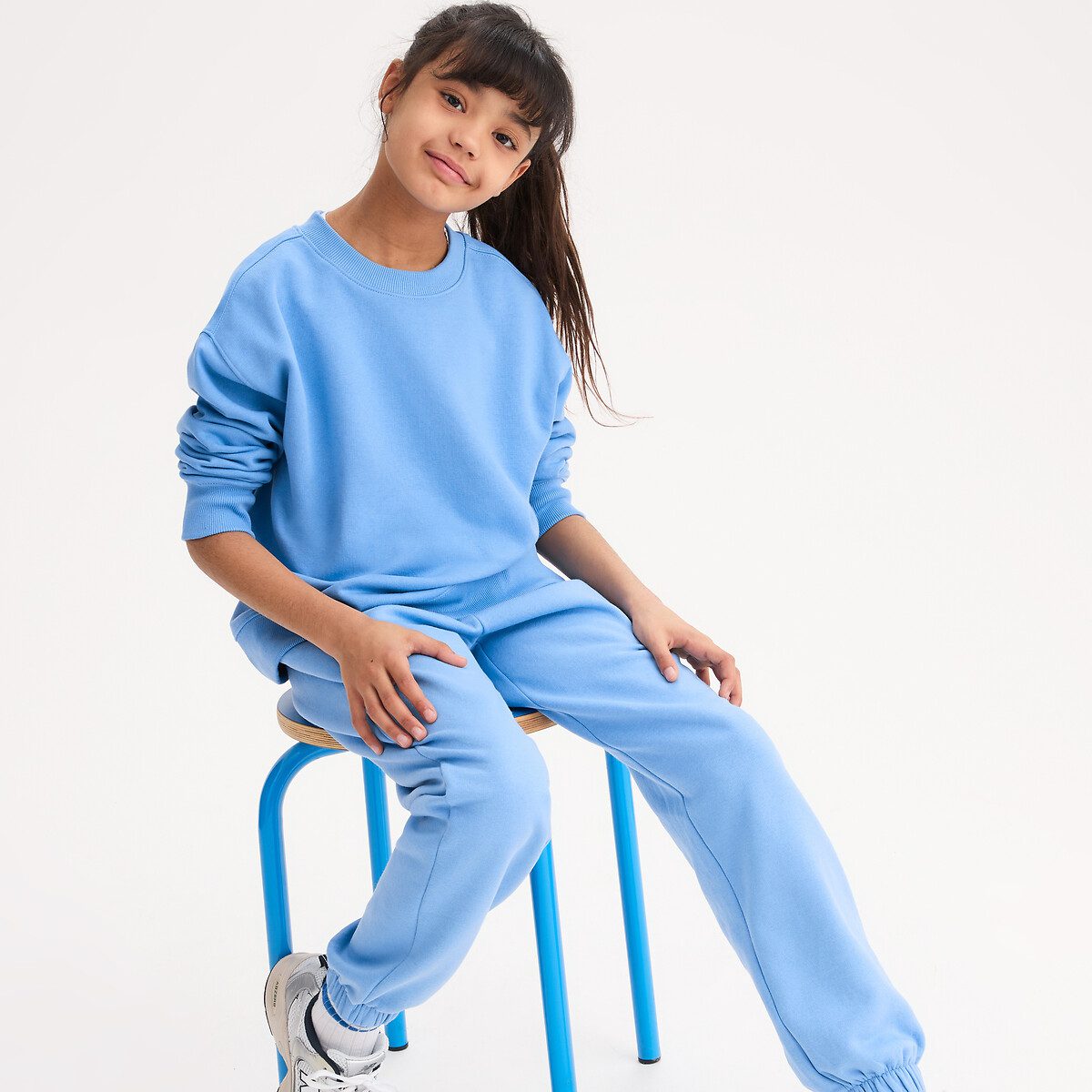 Φούτερ με στρογγυλό λαιμό από jersey Μπλε