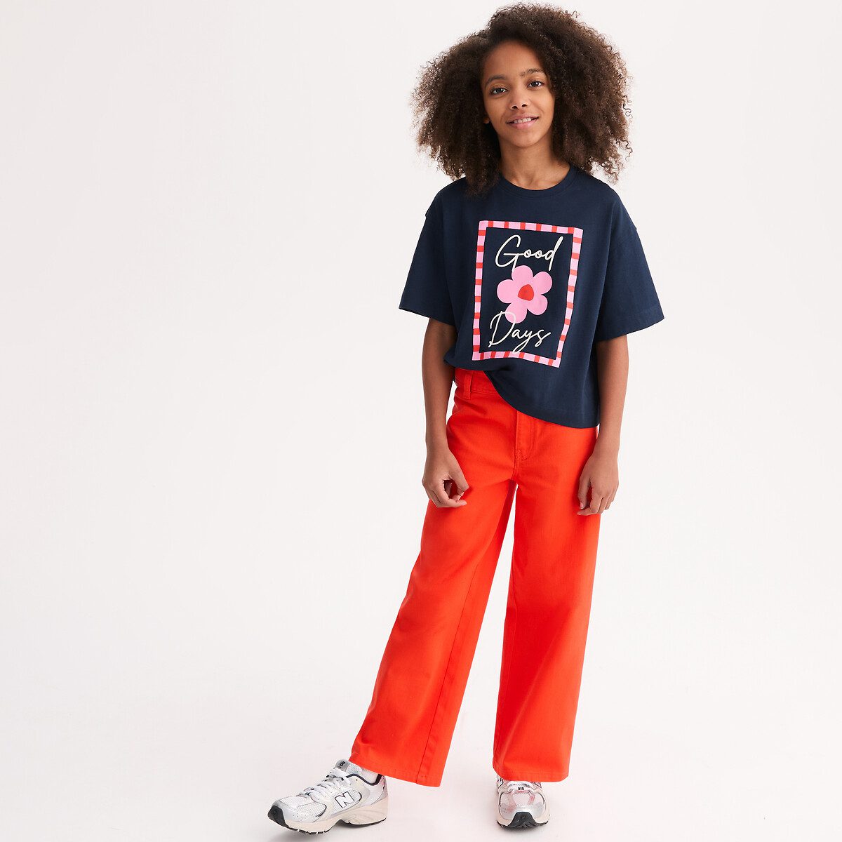 Παντελόνι σε φαρδιά γραμμή από τουίλ Κοκκινο