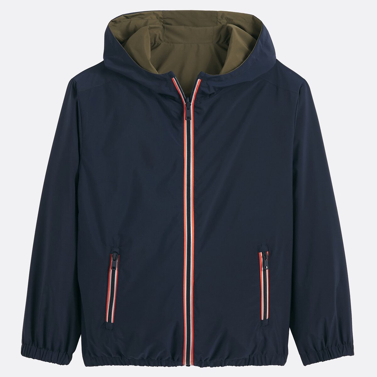 Αντιανεμικό μπουφάν με κουκούλα Μπλε