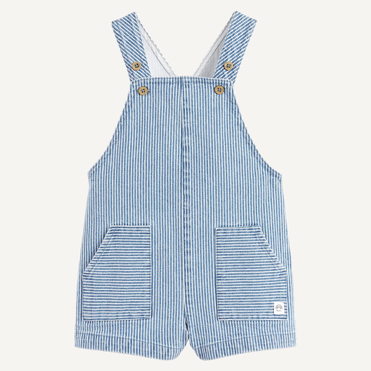 Ριγέ σαλοπέτα με τιράντες Λευκο