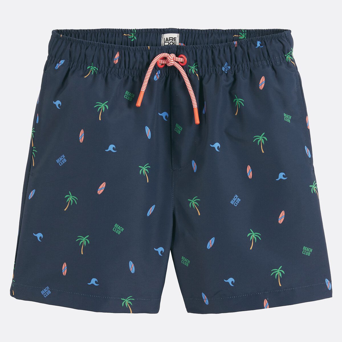 Μαγιό βερμούδα με στάμπα φοίνικες Μπλε