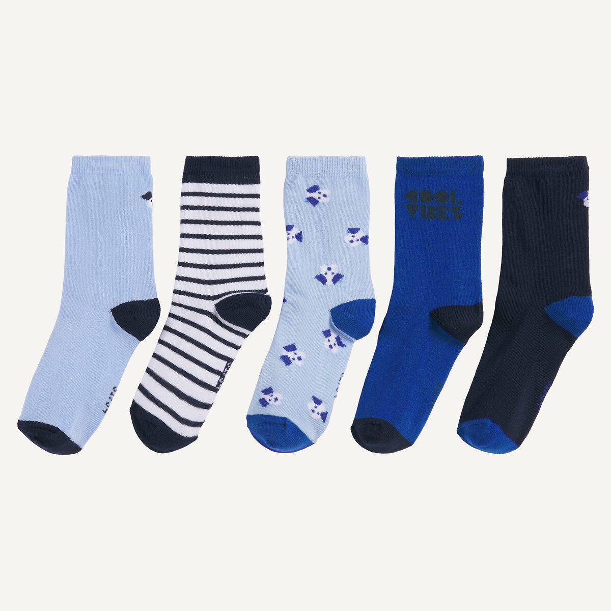 Σετ 5 ζευγαριών κάλτσες με σχέδιο σκύλο Διαφορα Χρωματα