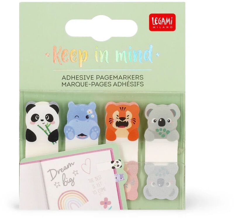Legami Adhesive Pagemarkers-Keep In Mind-Cute Animals
