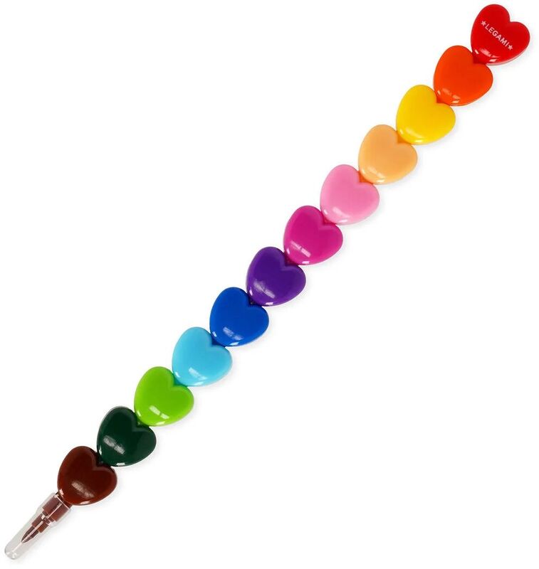 Legami 12 Stackable Crayons-Dream In Colour-Heart