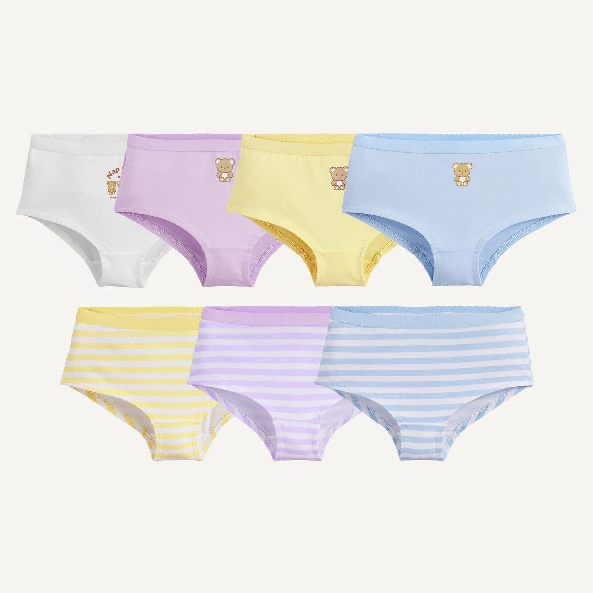 Σετ 7 ψηλόμεσα σλιπ με σχέδια Διαφορα Χρωματα