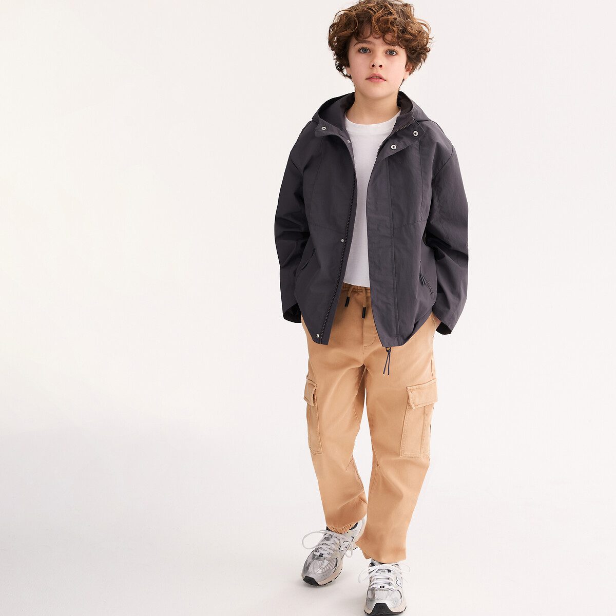 Παντελόνι cargo με ελαστική μέση Μπεζ