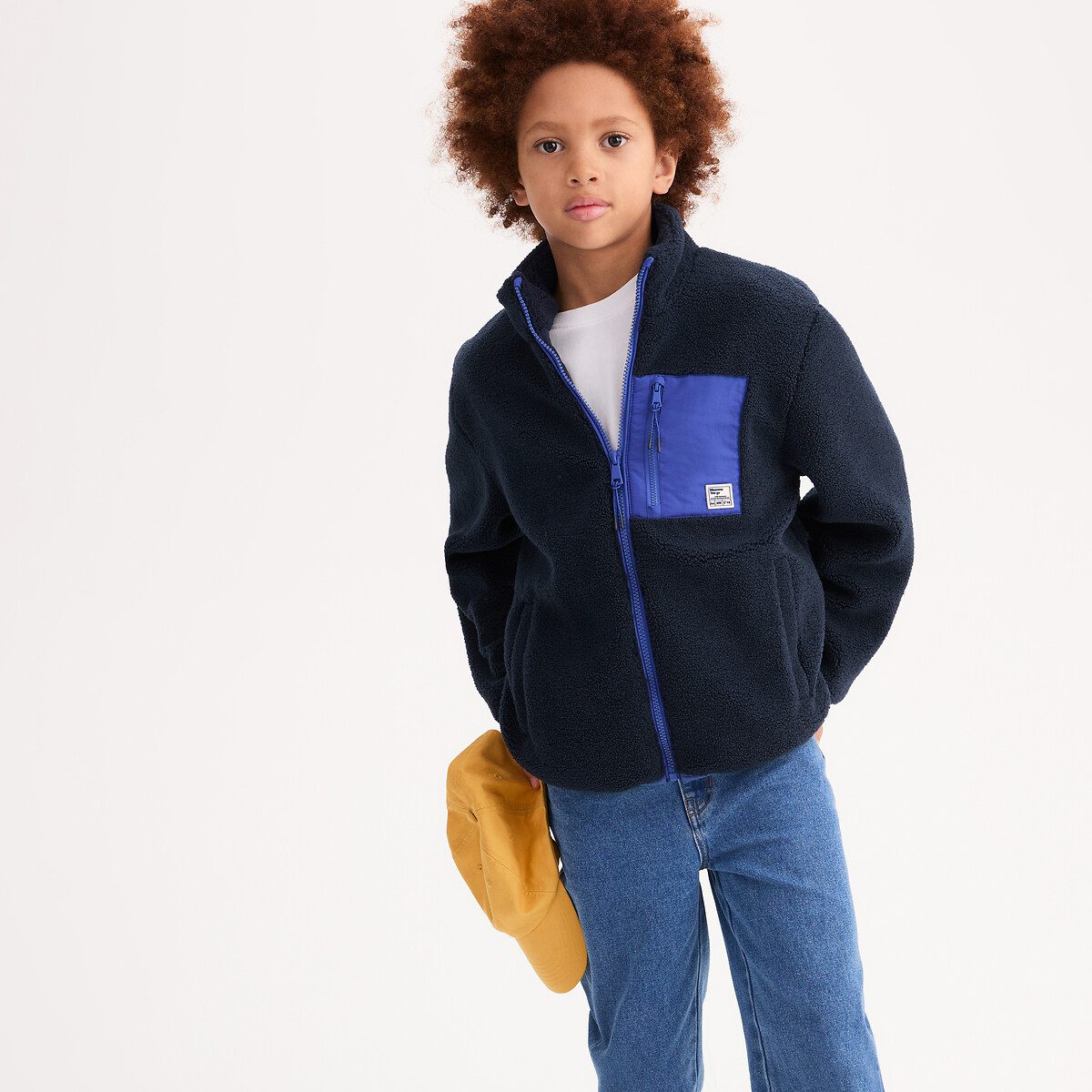 Ζακέτα με ψηλό γιακά Μπλε