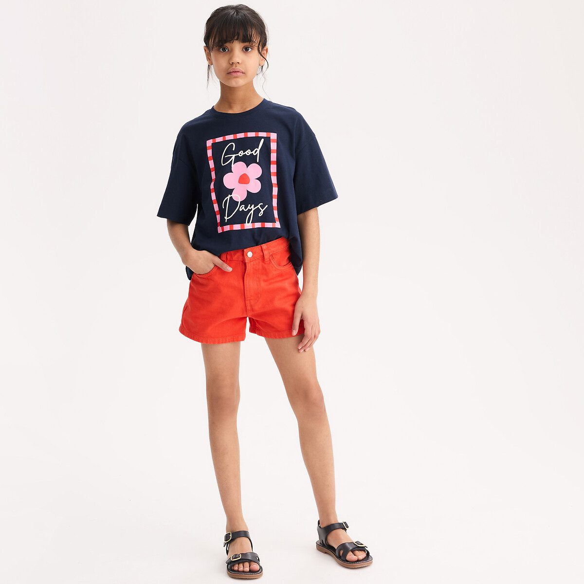 Βερμούδα από σερζ ύφασμα Κοκκινο