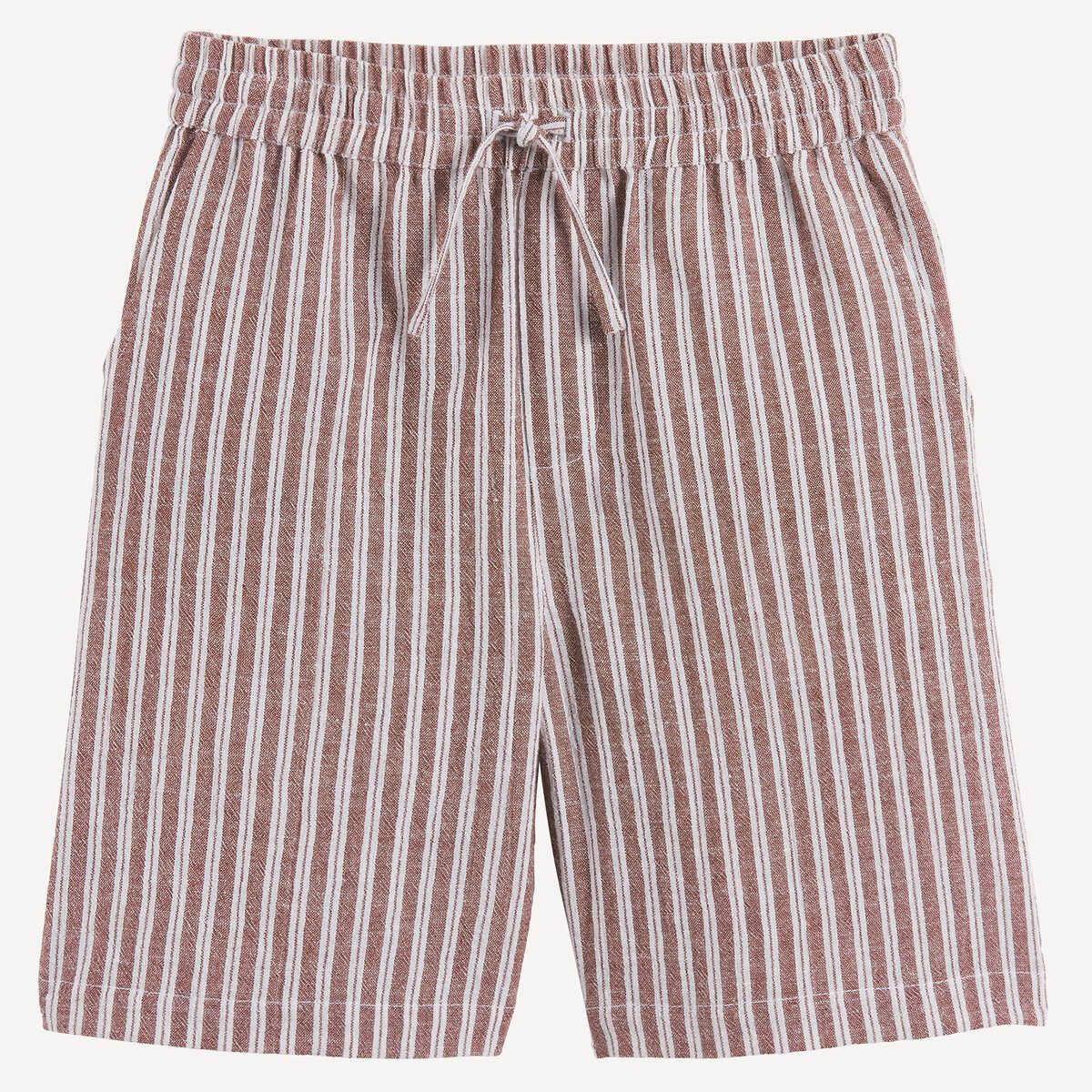 Ριγέ βερμούδα Μπεζ