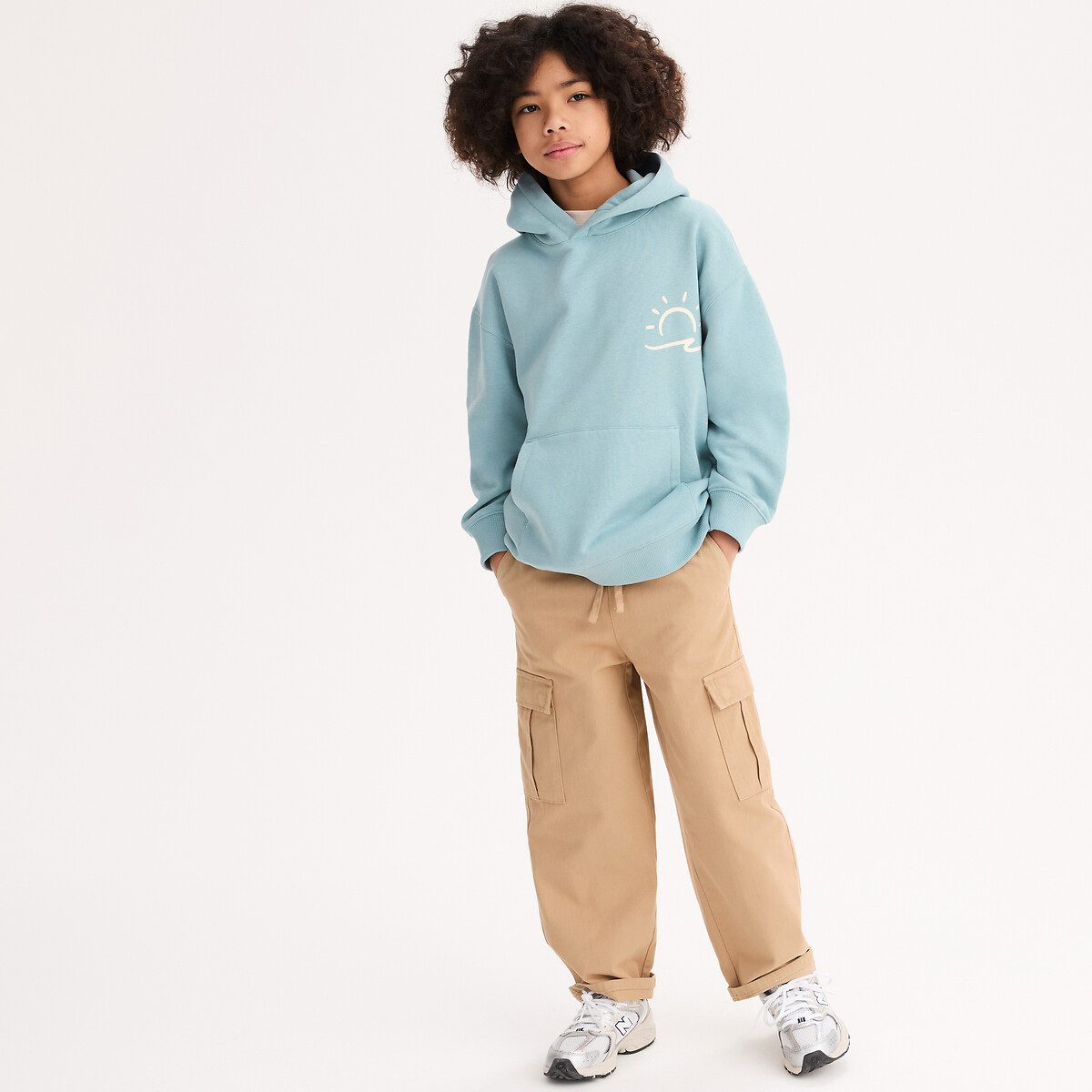 Παντελόνι cargo με ελαστική μέση Μπεζ