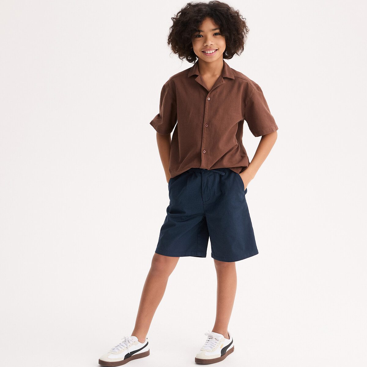 Βερμούδα chino με ελαστική μέση Μπλε