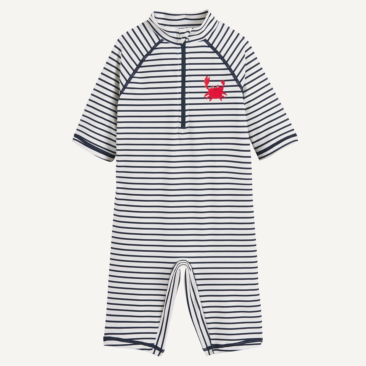 Ολόσωμο ριγέ μαγιό Λευκο