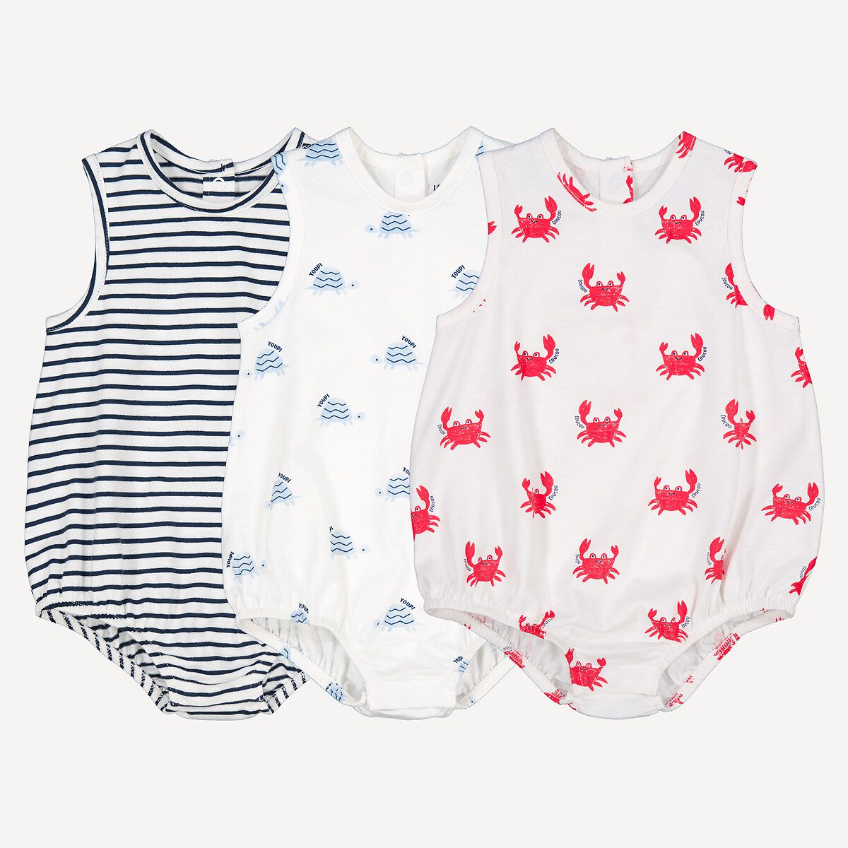 Σετ 3 φορμάκια με στρογγυλή λαιμόκοψη Διαφορα Χρωματα