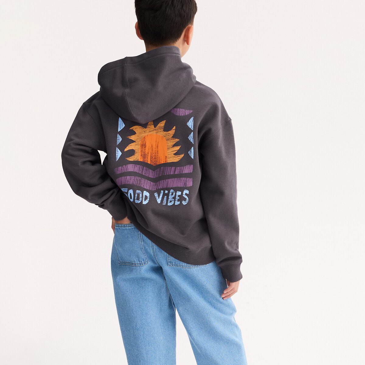 Φούτερ με κουκούλα Γκρι