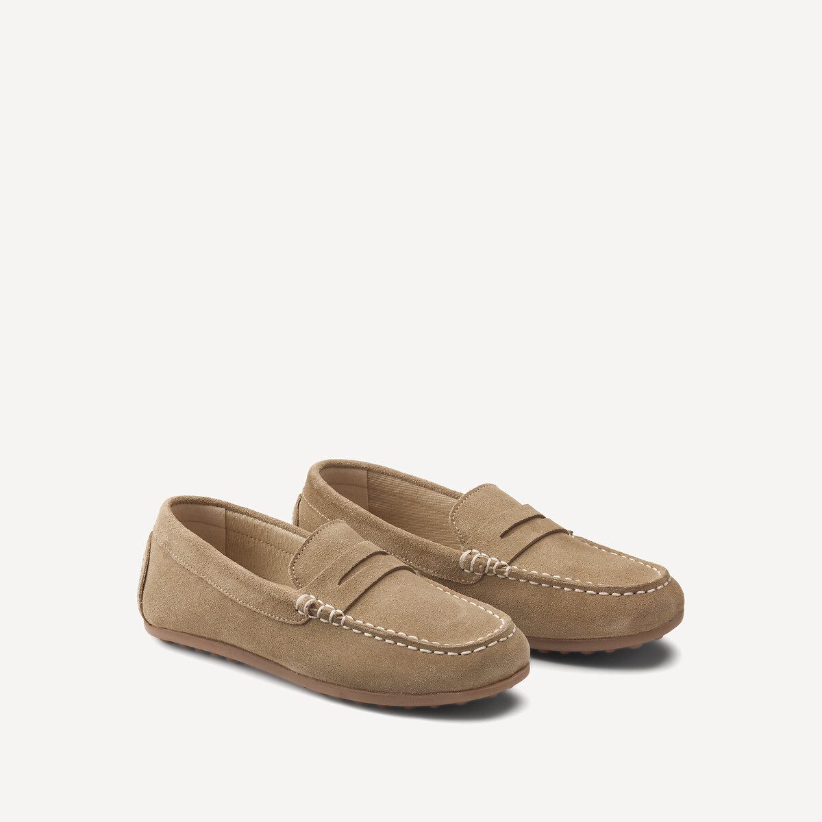 Μοκασίνια από σουέτ δέρμα Μπεζ