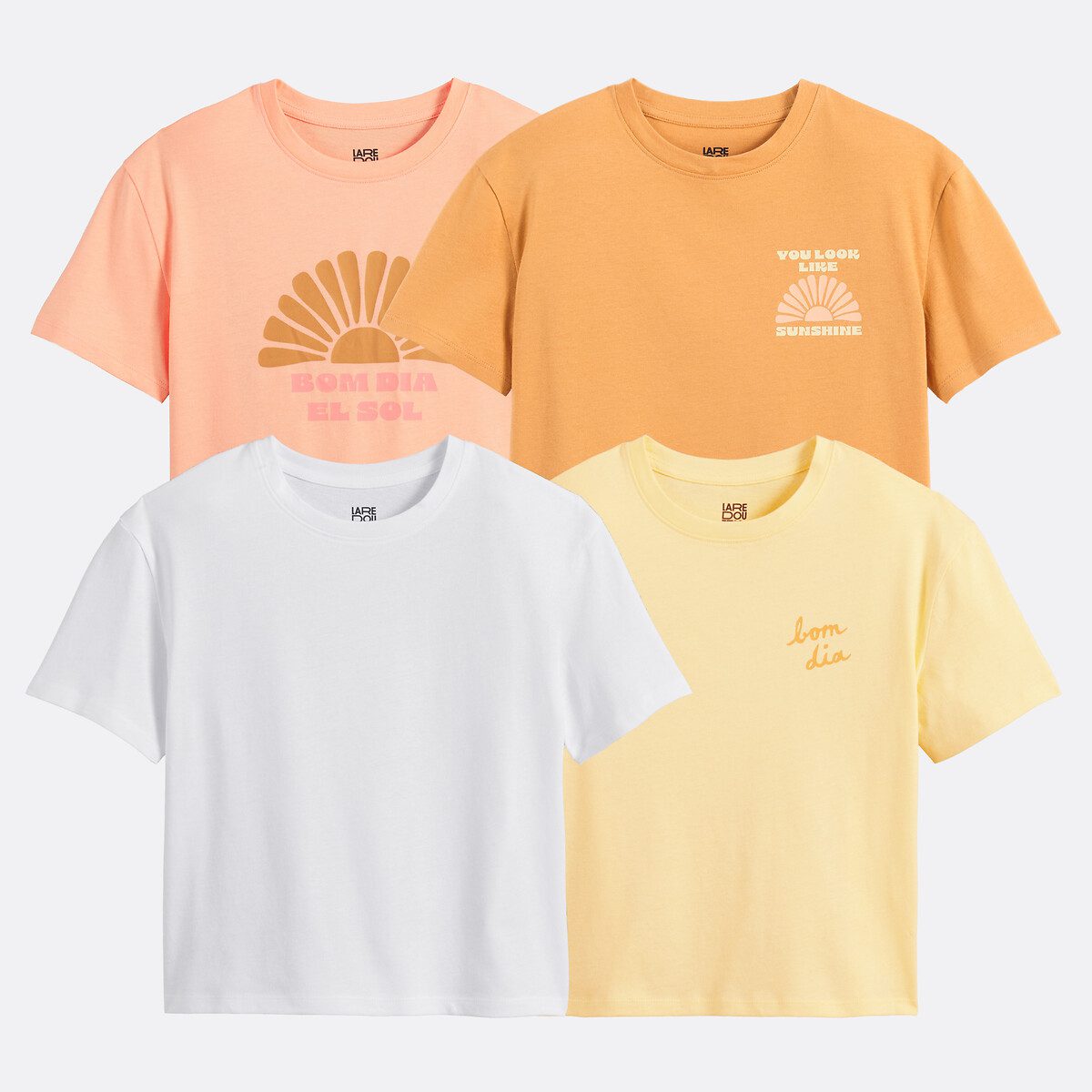 Σετ 4 μπλουζάκια Ροζ