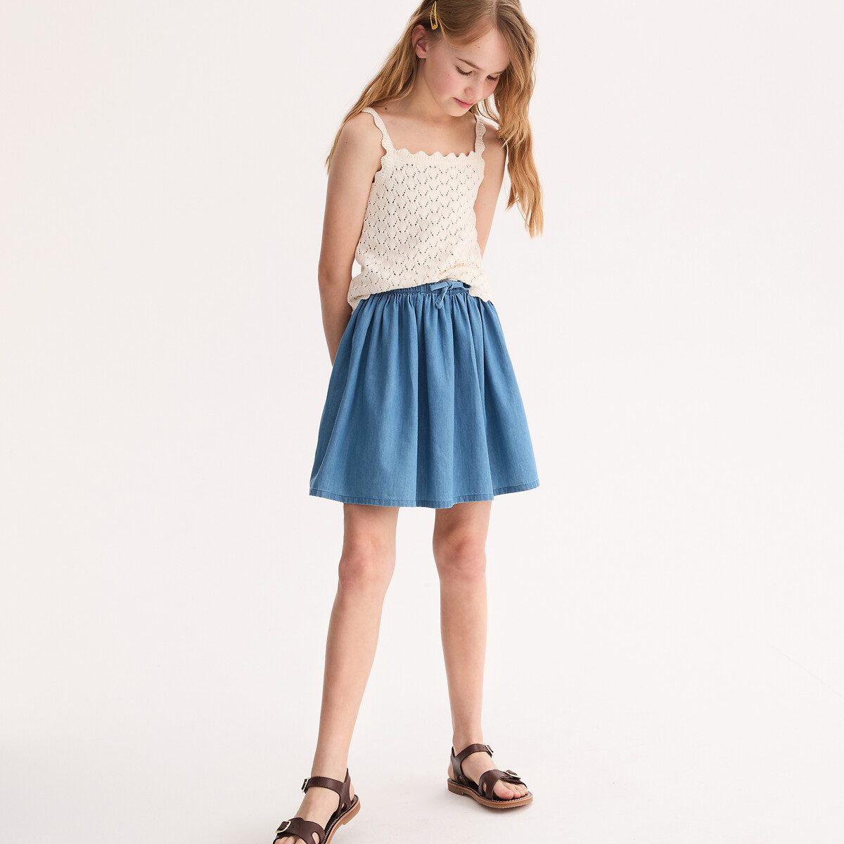 Ανοιξιάτικη τζιν φούστα Μπλε