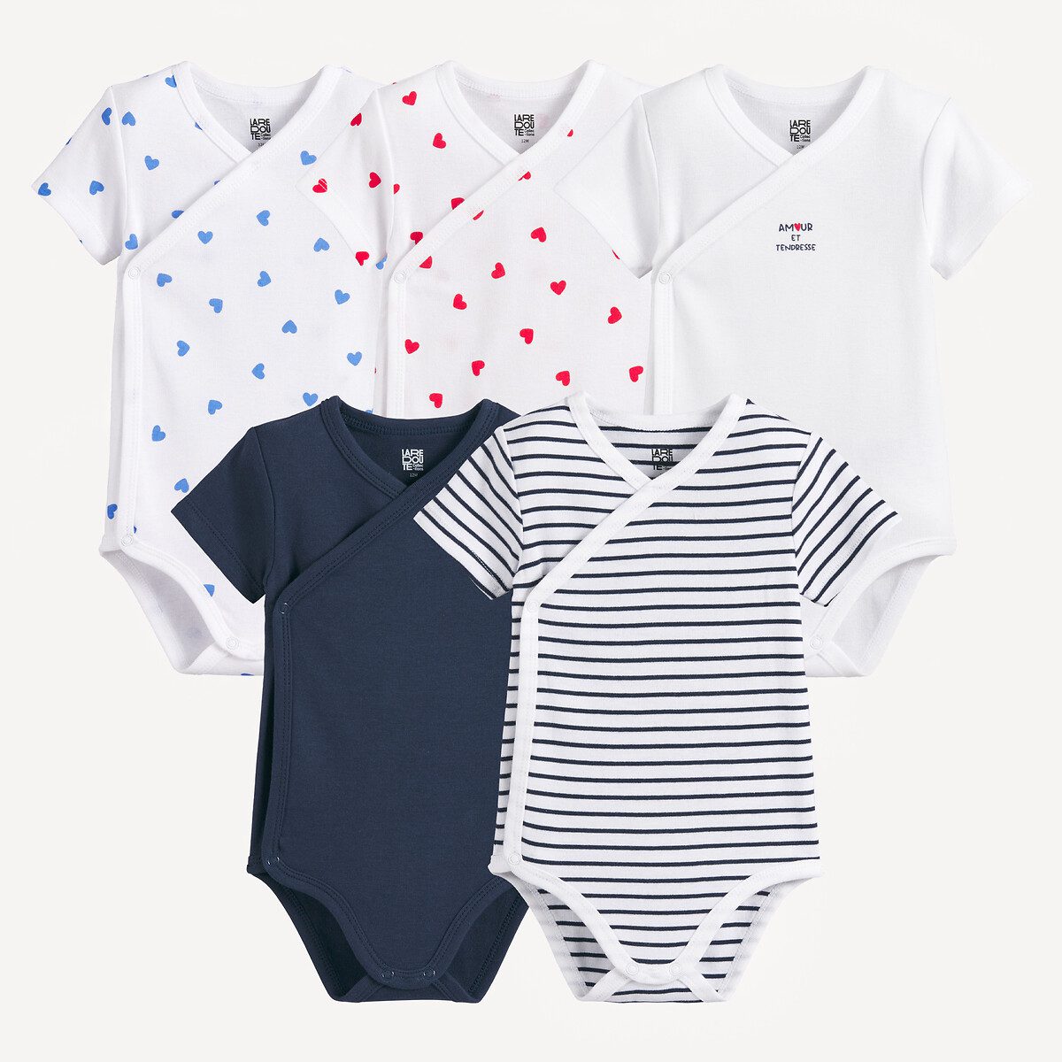 Σετ 5 κορμάκια για νεογέννητο Διαφορα Χρωματα