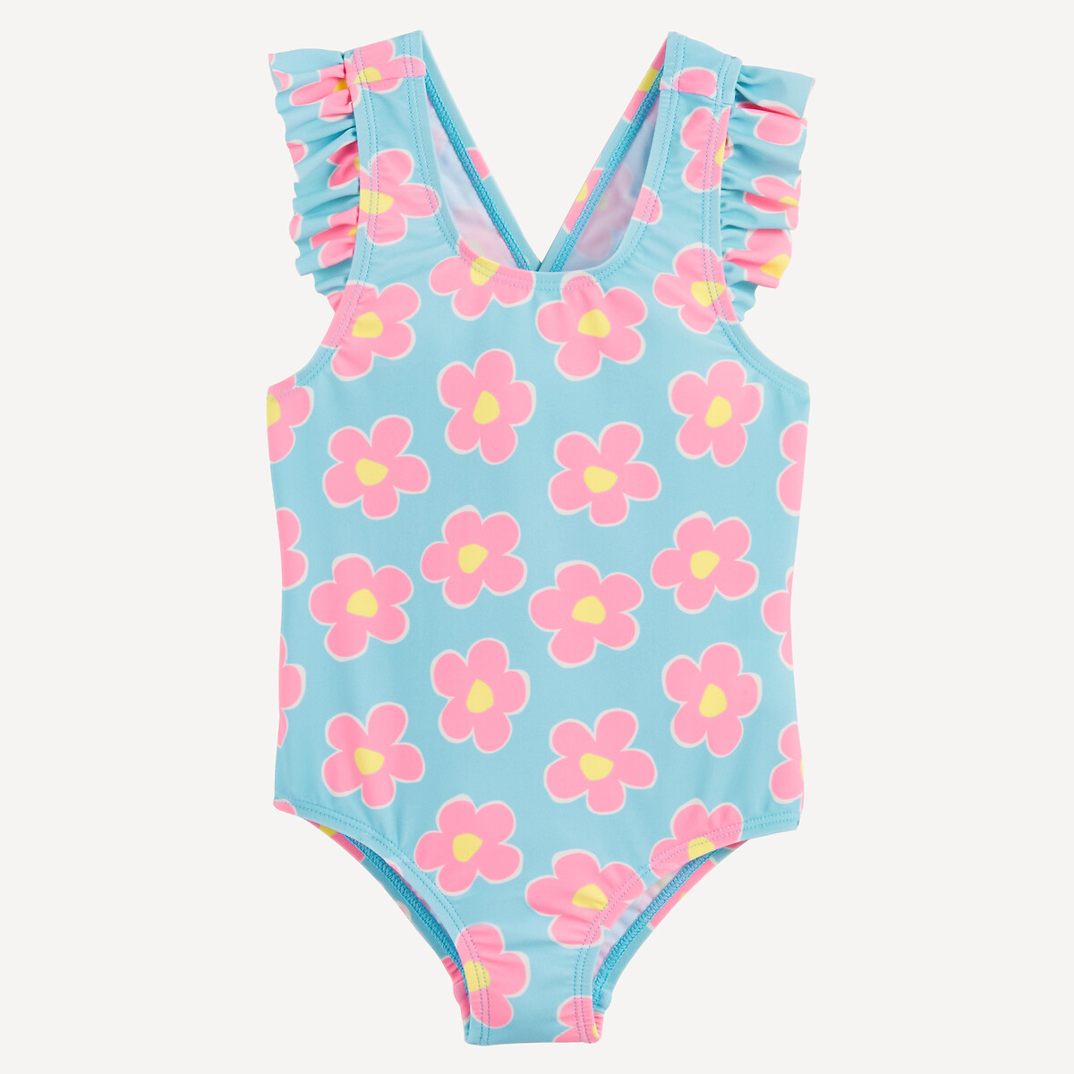 Ολόσωμο μαγιό με φλοράλ σχέδιο Μπλε