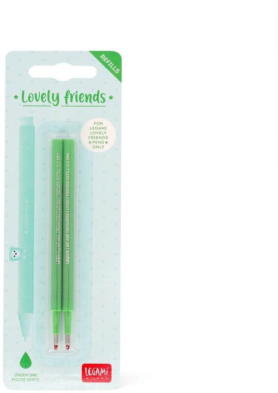 Legami Refills Gel Pen Lovely Friends-Green
