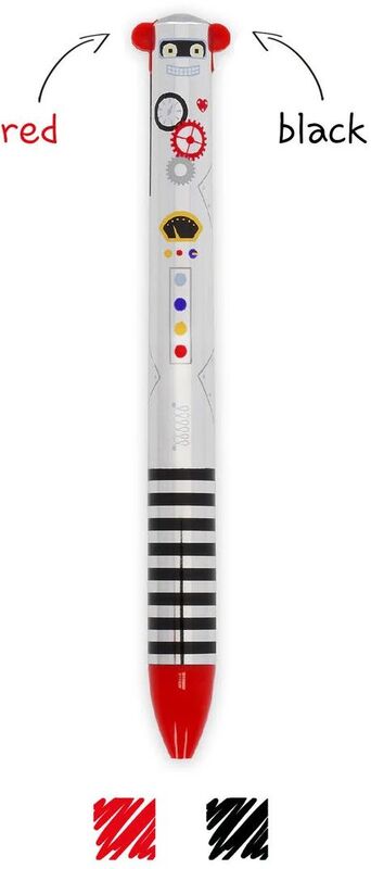 Legami Click & Clack Two Color Ballpoint Pen-Robot