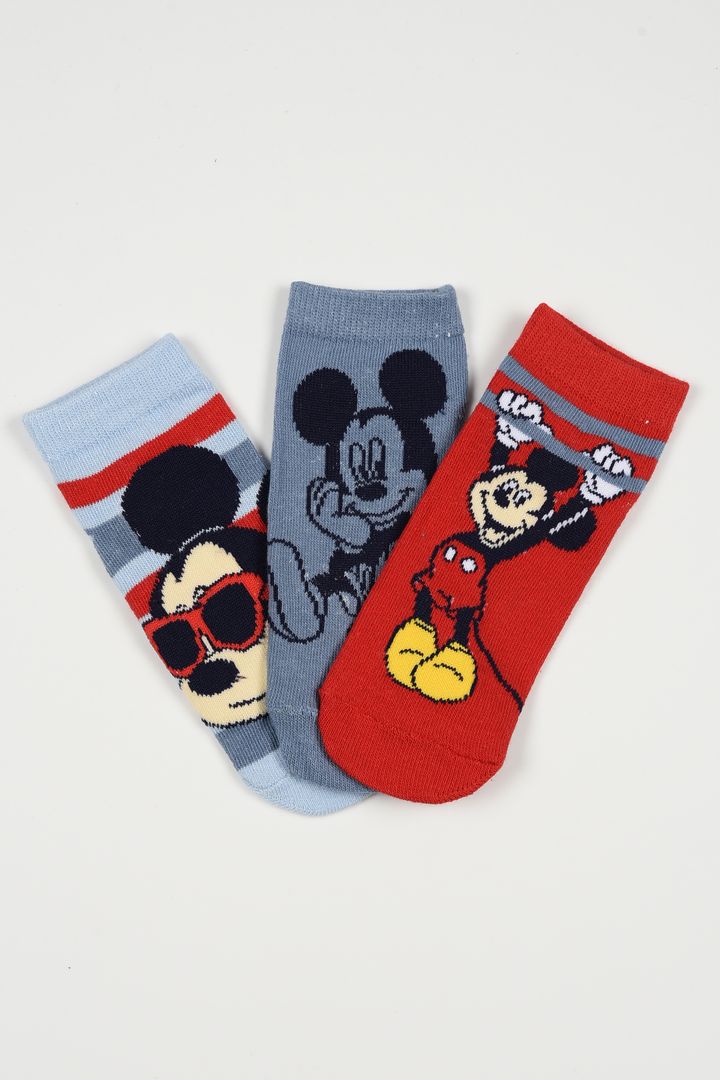 Παιδικές Κάλτσες για Αγόρι Disney Mickey Mouse Χρώματος Πολύχρωμο EZO6045.PACK2