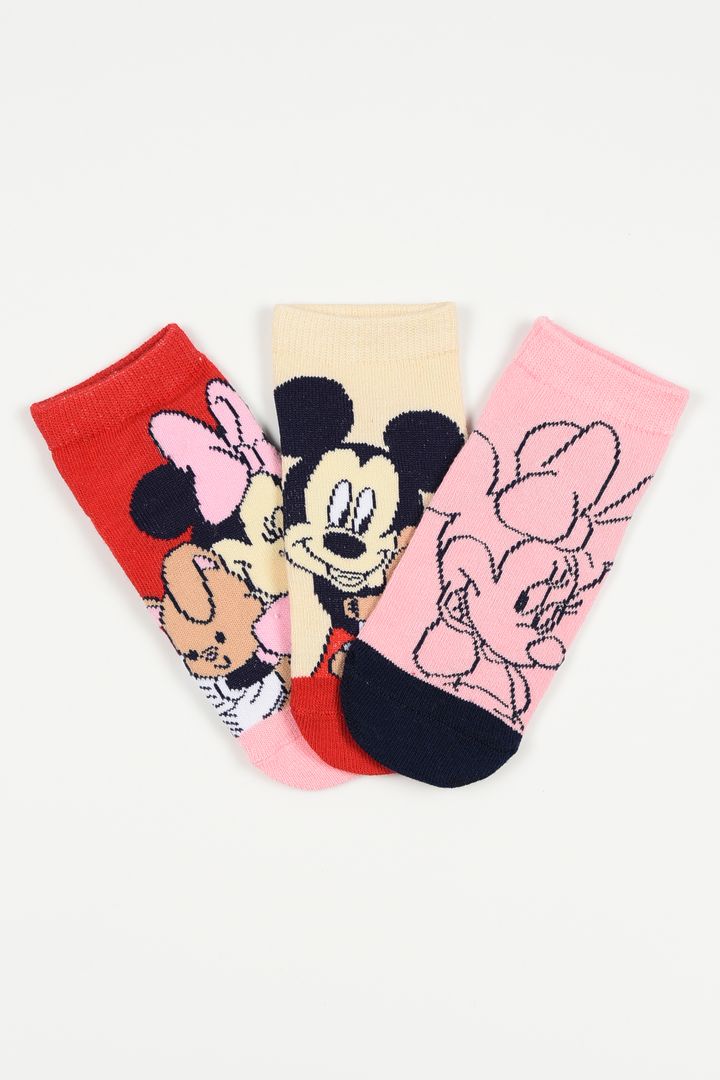 Παιδικές Κάλτσες για Κορίτσι Disney Minnie Mouse Χρώματος Πολύχρωμo EZO6023.PACK2