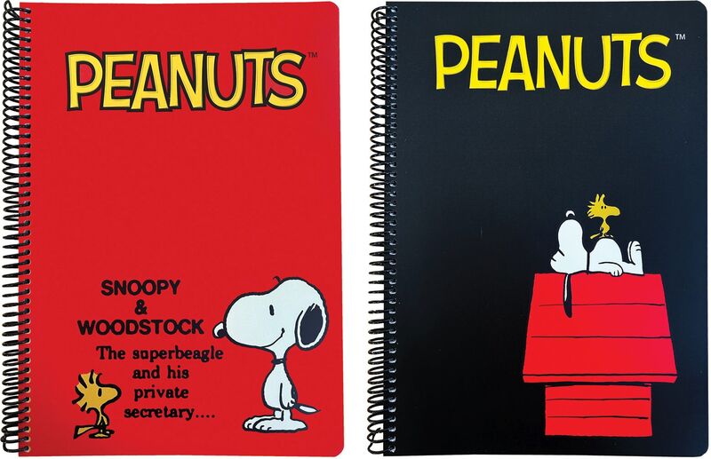 Peanuts Black-Red Τετράδιο Α4 Σπιράλ 3 Θεμάτων 105 Φύλλων-2 Σχέδια