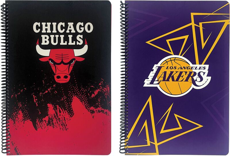 NBA Bulls-Lakers Τετράδιο A4 Σπιράλ 3 Θεμάτων 105 Φύλλων-2 Σχέδια