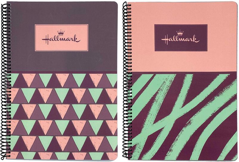 Hallmark Pattern-Diagonal Τετράδιο A4 Σπιράλ 3 Θεμάτων 105 Φύλλων-2 Σχέδια