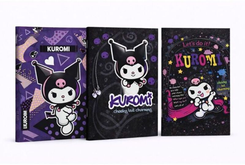 Kuromi 26 Τετράδιο Καρφίτσα 17x25 40 Φύλλων-3 Σχέδια-1Τμχ