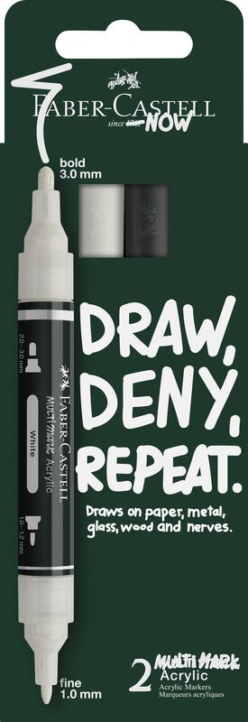 Faber Castell Μαρκαδόρος Multimark Acrylic 2Τμχ